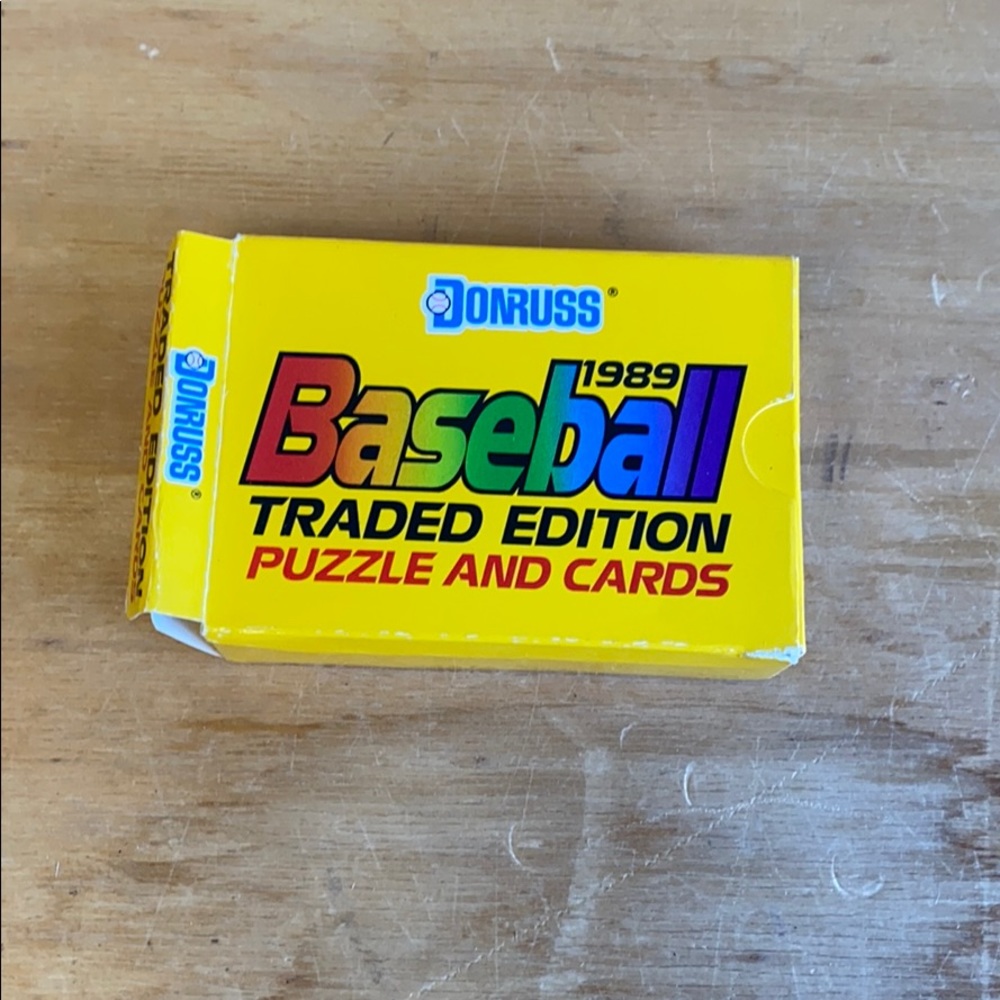 COPY - 1989 Donruss baseball traded edition puzzle & card